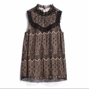 NWT!! Byre California Farryn Lace Overlay Top